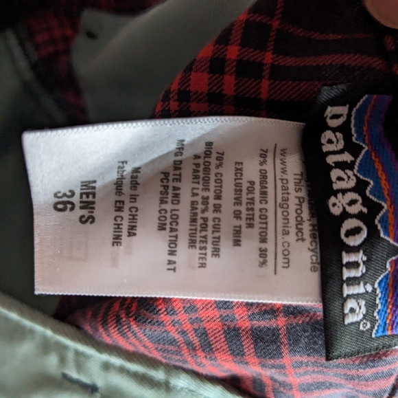Red and Black plaid Patagonia Stacking Shorts - Picture 6 of 8